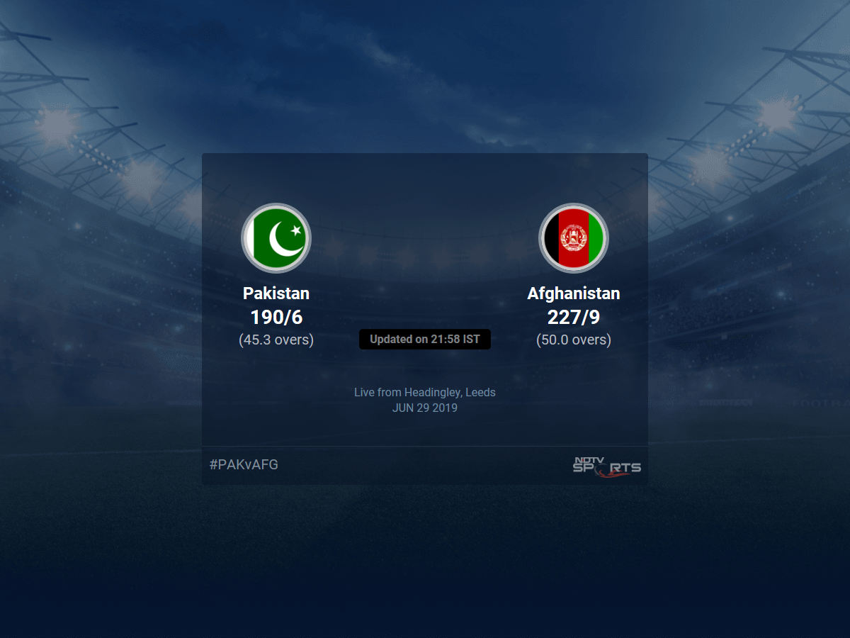 Pakistan vs Afghanistan live score over Match 36 ODI 41 45 updates Cricket News