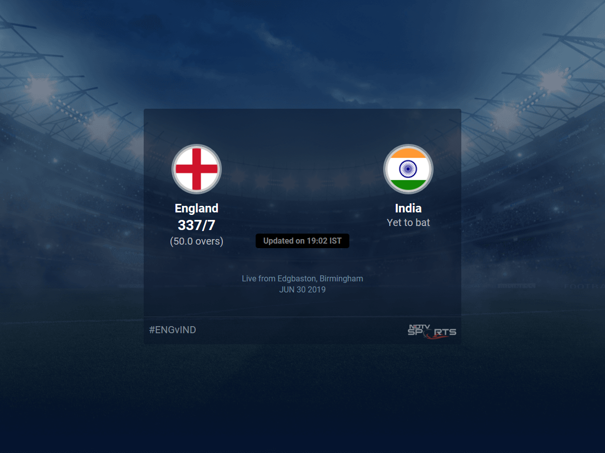 england versus india score