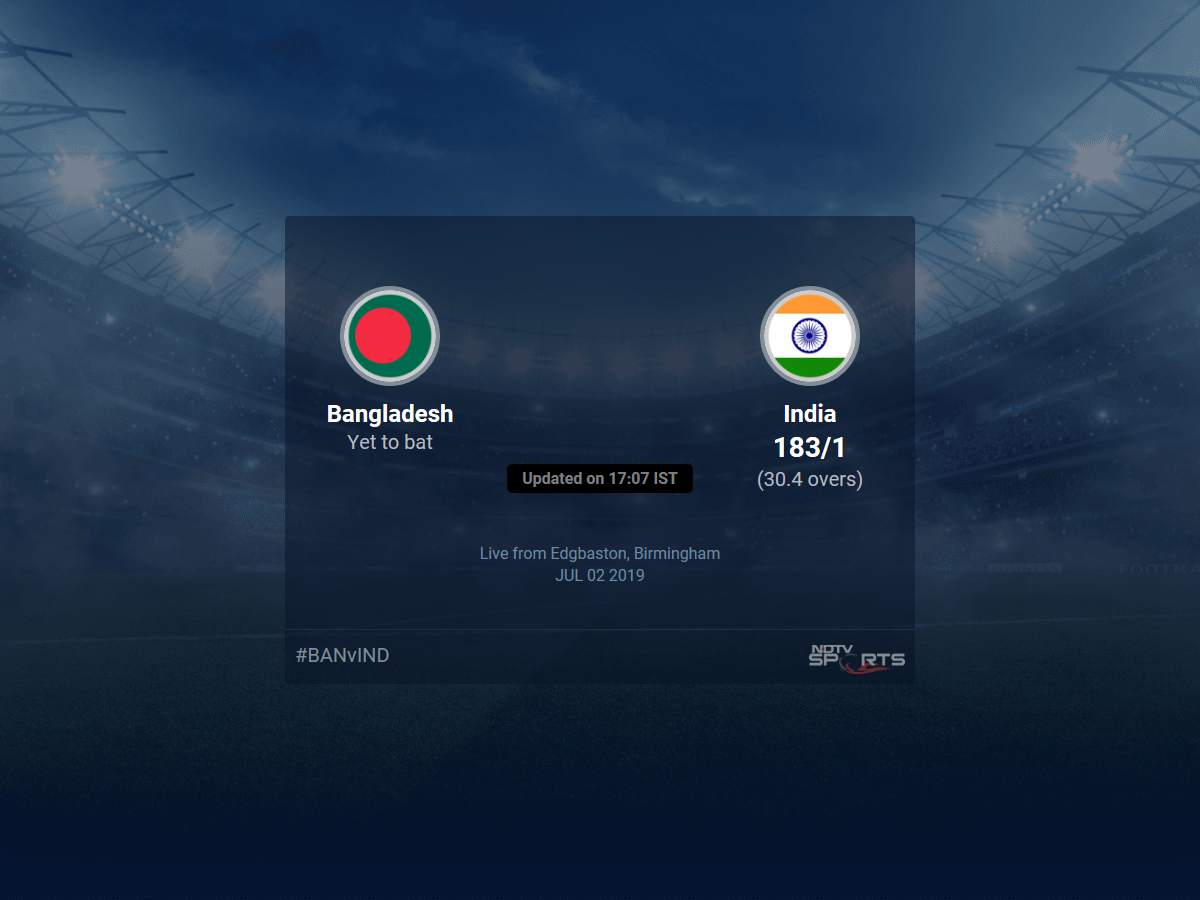 Bangladesh vs India live score over Match 40 ODI 26 30 updates