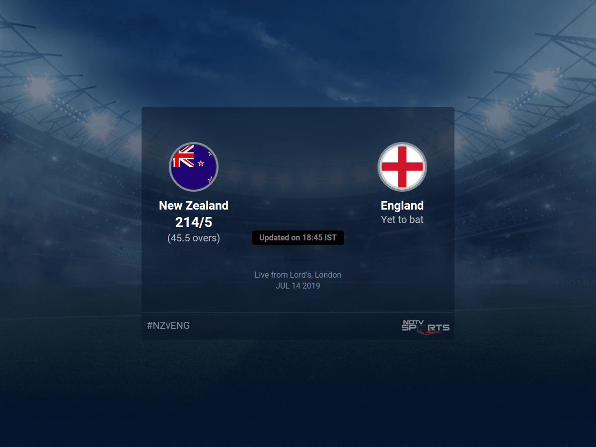 New Zealand vs England live score over Final ODI 41 45 ...