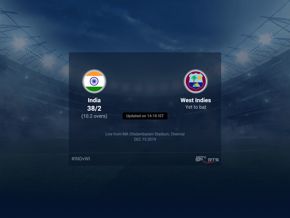 India vs West Indies live score over 1st ODI ODI 6 10 updates  Cricket