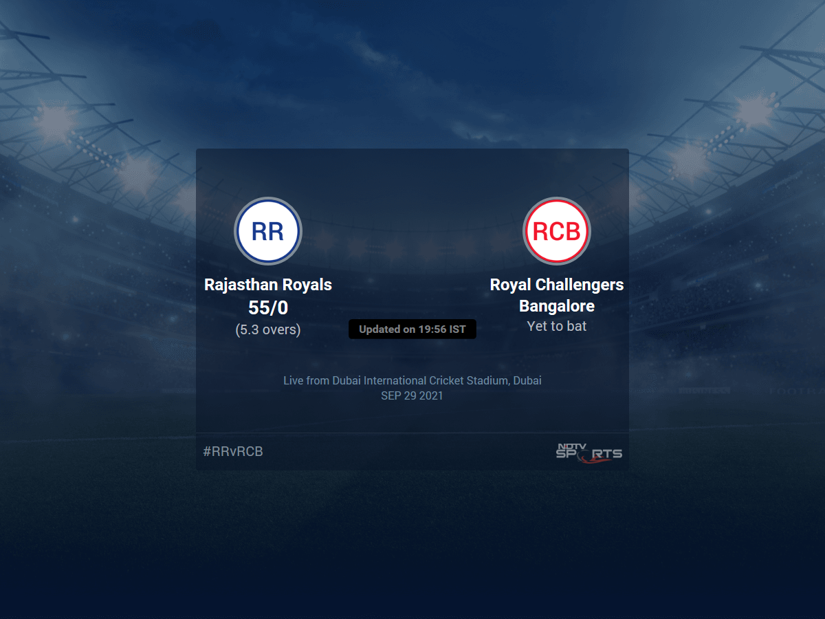 Rajasthan Royals vs Royal Challengers Bangalore: IPL 2021 Live Cricket Score, Live Score Of Today's Match on NDTV Sports 3 big 637685423542365959