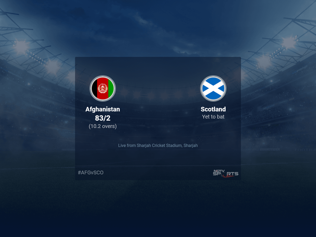 Afghanistan vs Scotland live score over Super 12 | Cricket News