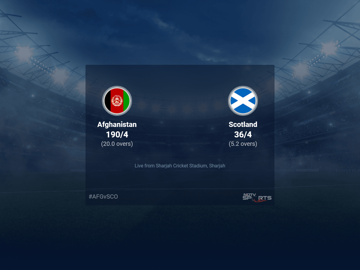 Afghanistan Vs Scotland Live Score Over Super 12 - Match 17 T20 1 5 ...