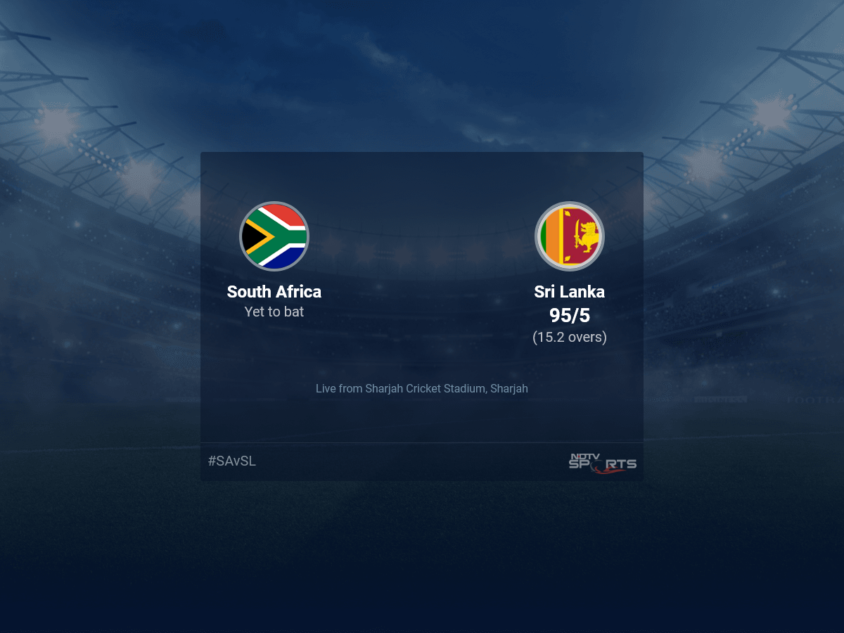 South Africa vs Sri Lanka Live Score Ball by Ball, ICC T20 World Cup 2021 Live Cricket Score Of Today's Match on NDTV Sports