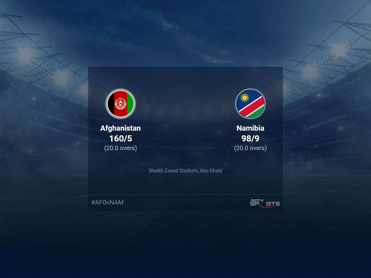 Afghanistan vs Namibia live score over Super 12 | Cricket News