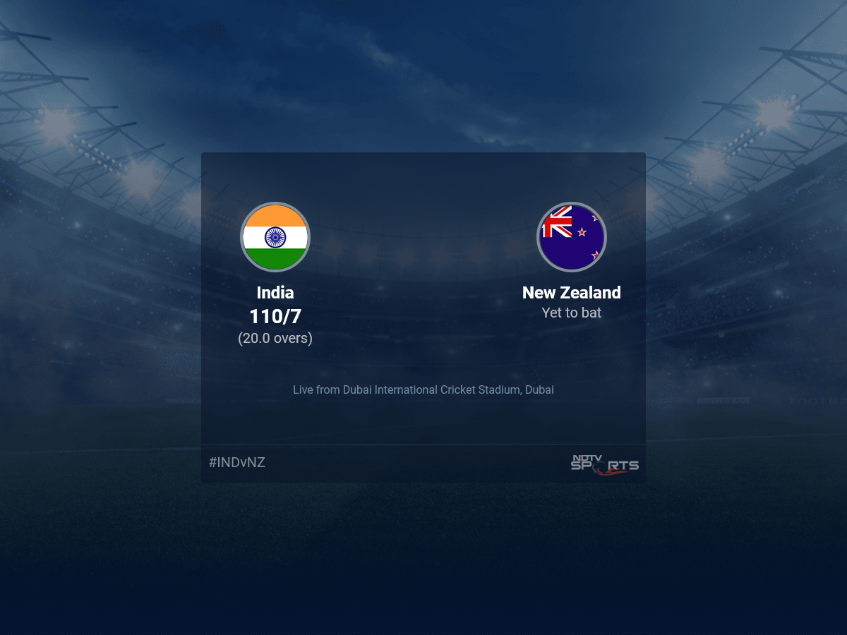 India vs New Zealand: ICC T20 World Cup 2021 Live Cricket Score, Live Score Of Today's Match on NDTV Sports