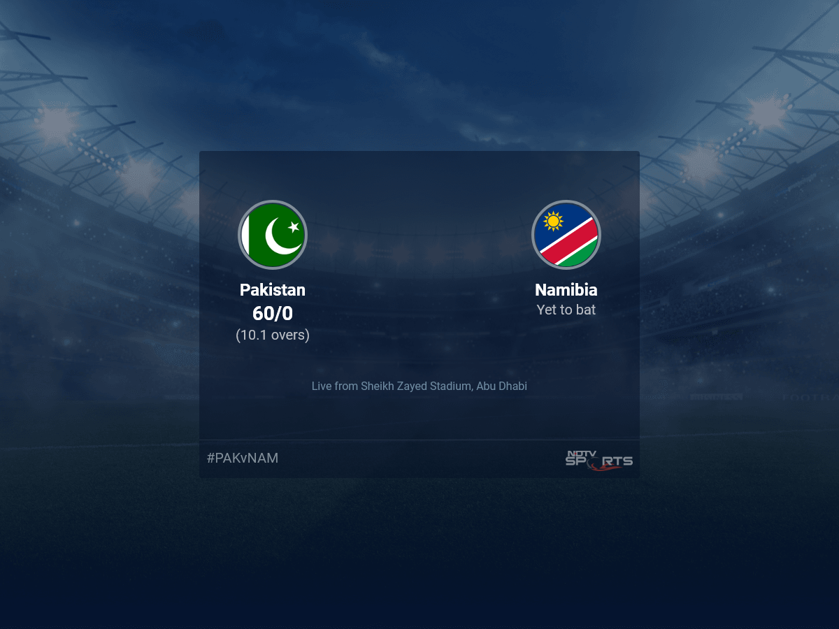 Pakistan vs Namibia live score over Super 12