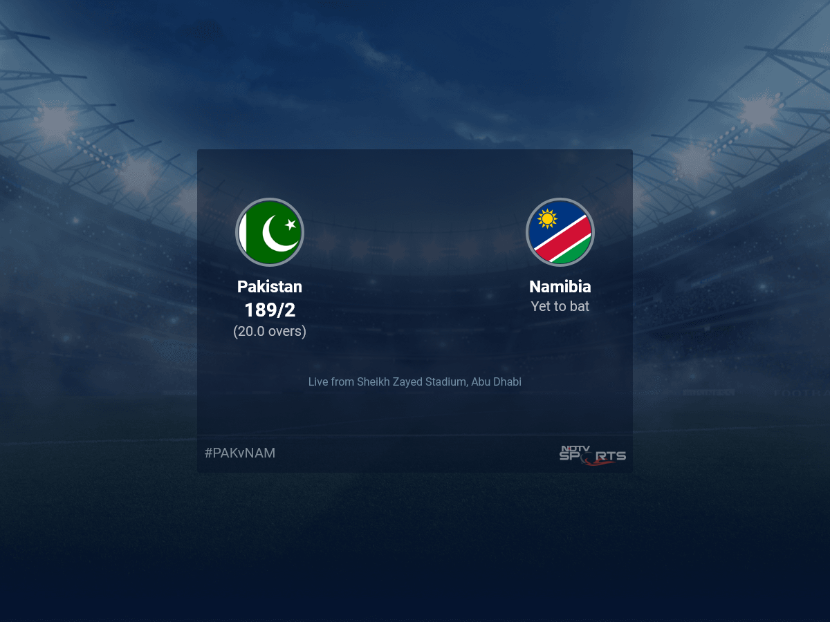 Pakistan vs Namibia live score over Super 12 - Match 31 T20 16 20 updates - Vimarsana News