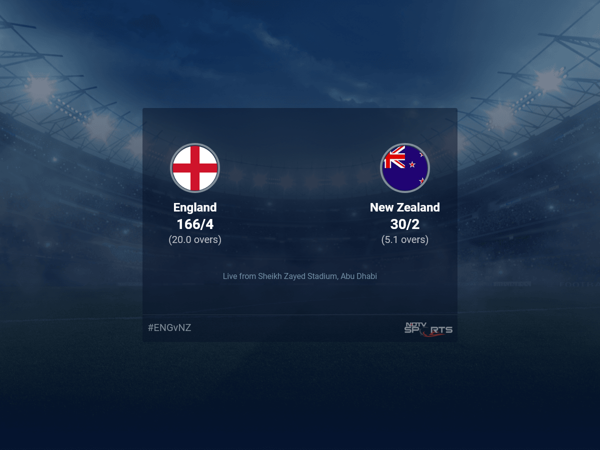 Inggris vs Selandia Baru: ICC T20 World Cup 2021 Live Cricket Score, Live Score Pertandingan Hari Ini di NDTV Sports