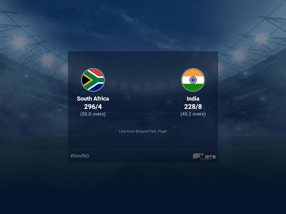 South Africa vs India live score over 1st ODI ODI 41 45 updates | Cricket News