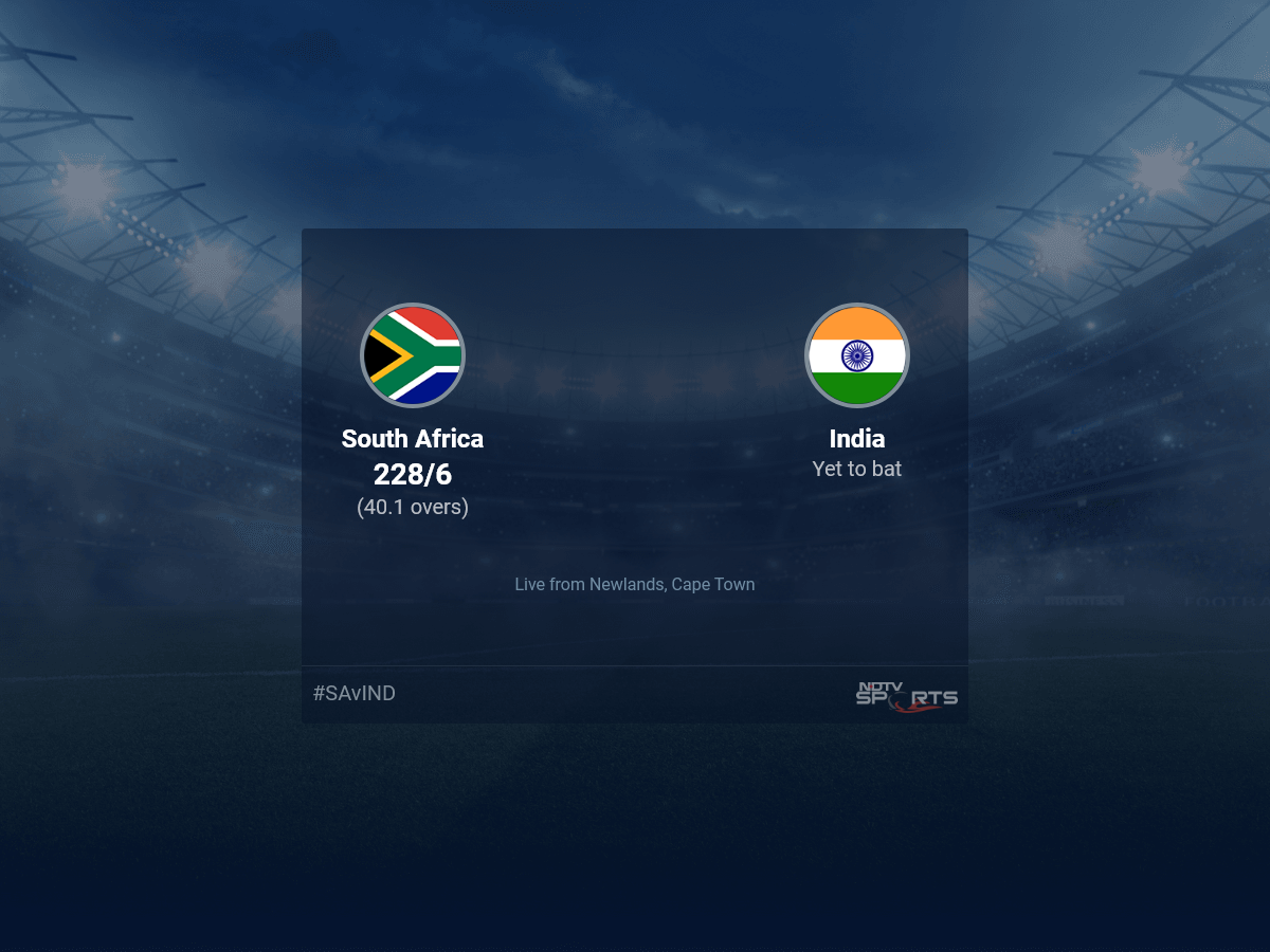 South Africa vs India: South Africa vs India 2021/22 Live Cricket Score, Live Score Of Today's Match on NDTV Sports