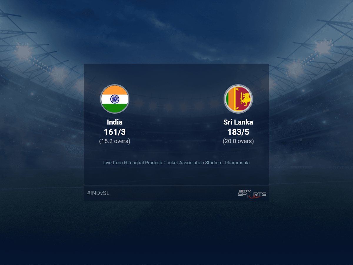 India vs Sri Lanka Live Score Ball by Ball, India vs Sri Lanka 2022 Live Cricket Score Of Today's Match on NDTV Sports