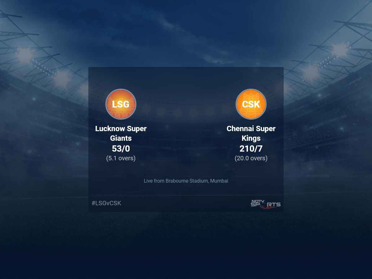 Lucknow Super Giants vs Chennai Super Kings Skor Langsung Bola demi Bola, IPL 2022 Skor Langsung Kriket Pertandingan Hari Ini di NDTV Sports