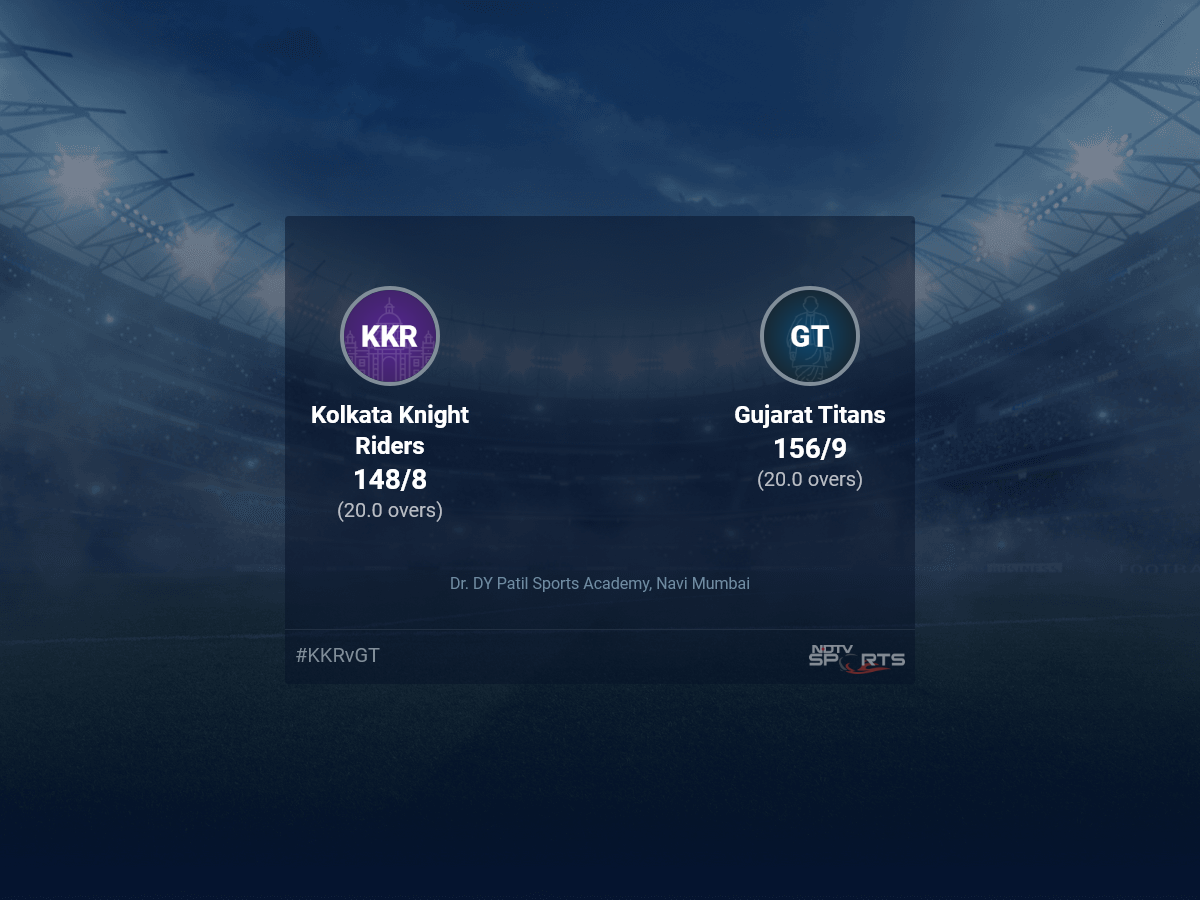 Kolkata Knight Riders vs Gujarat Titans Live Score Ball by Ball, IPL 2022 Live Cricket Score Of Today's Match on NDTV Sports