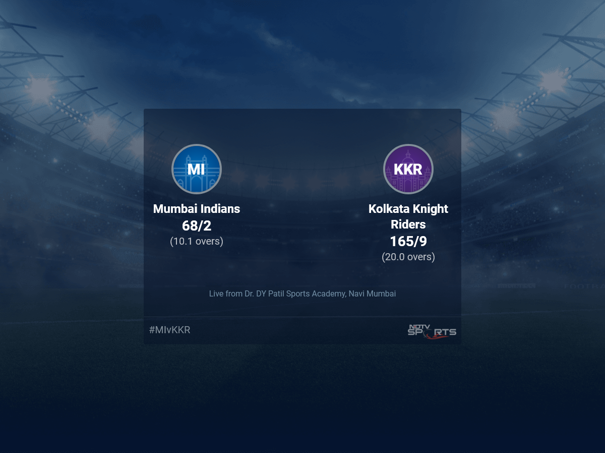 Mumbai Indians vs Kolkata Knight Riders live score over Match 56 T20 6 10 updates | Cricket News