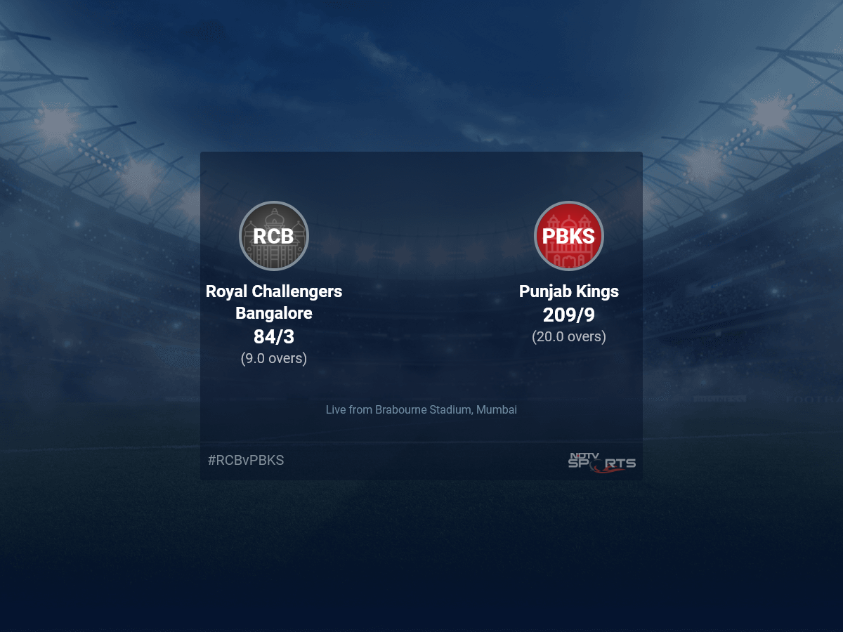Royal Challengers Bangalore vs Punjab Kings live score over Match 60 T20 6 10 updates | Cricket News