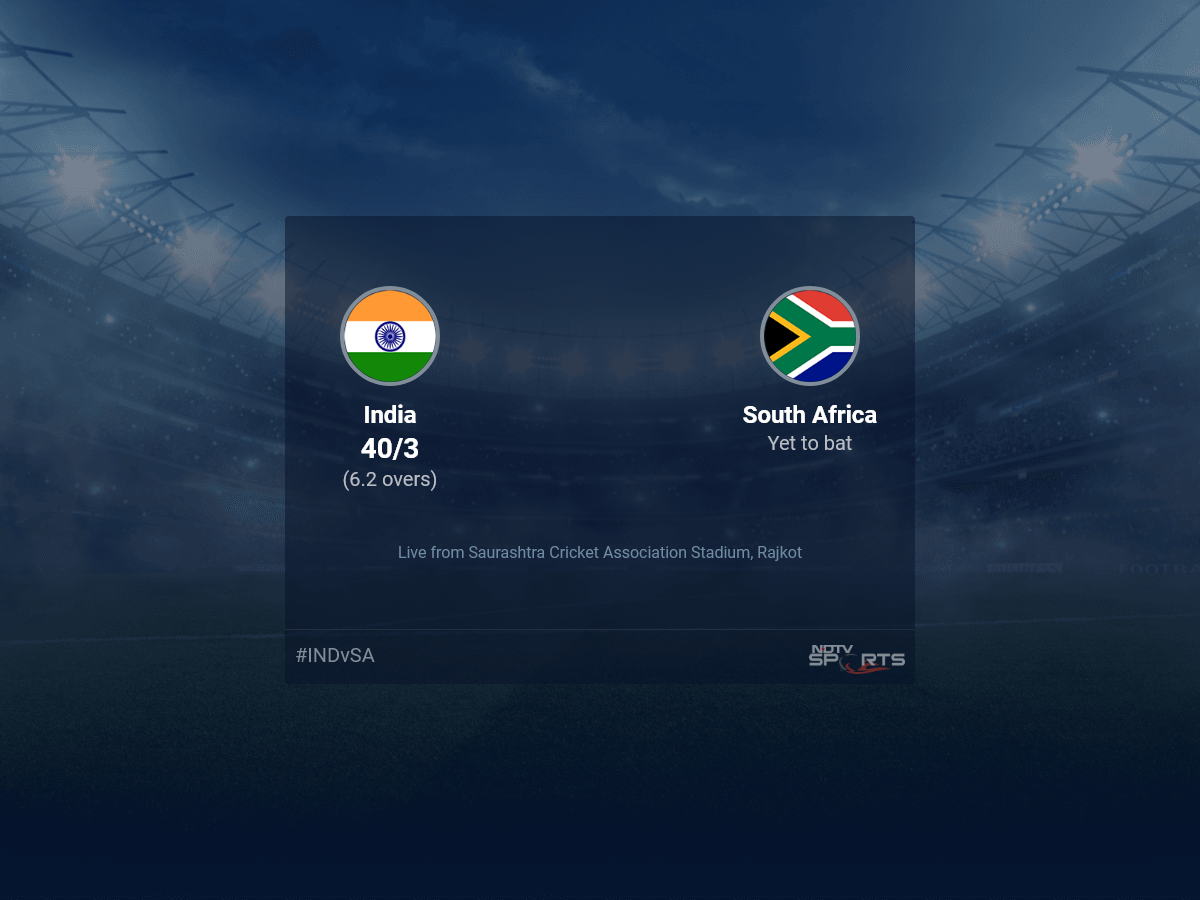 భారతదేశం vs దక్షిణాఫ్రికా లైవ్ స్కోర్ బాల్ బై బాల్, భారతదేశం vs దక్షిణాఫ్రికా 2022 లైవ్ క్రికెట్ స్కోర్ ఆఫ్ నేటి మ్యాచ్ NDTV స్పోర్ట్స్‌లో