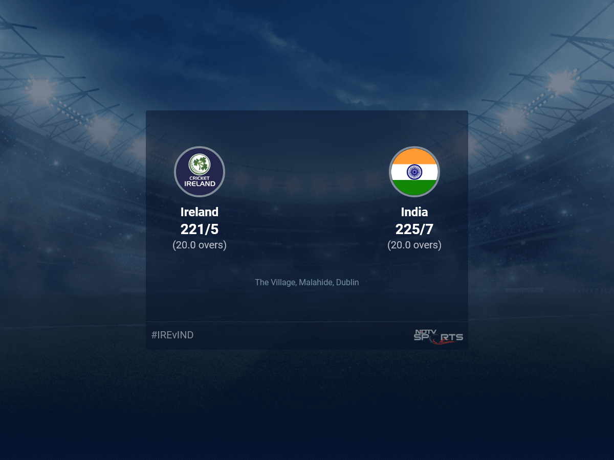 Irlanda vs India: Irlanda vs India 2022 Puntuación de cricket en vivo, puntuación en vivo del partido de hoy en NDTV Sports