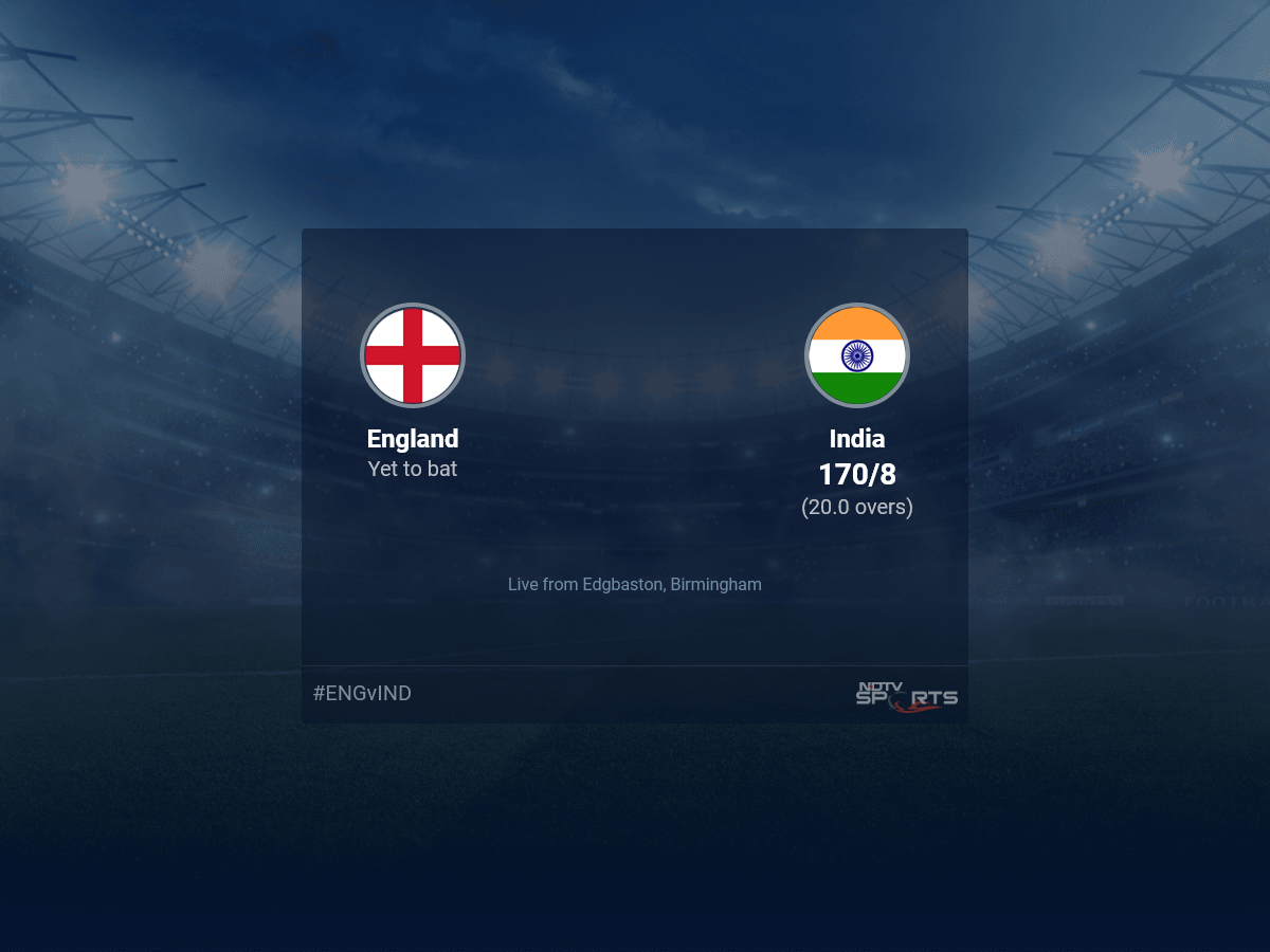 England vs India Live Score Ball by Ball, England vs India, 2022 Live Cricket Score Of Today's Match on NDTV Sports