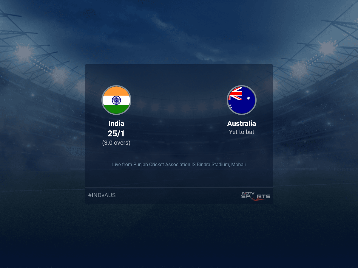 India vs Australia: India vs Australia, 2022 Live Cricket Score, Live Score of Today’s Match on NDTV Sports