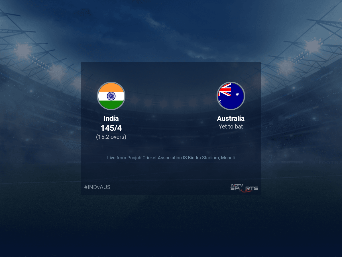 India vs Australia live score over 1st T20I T20 11 15 updates Cricket