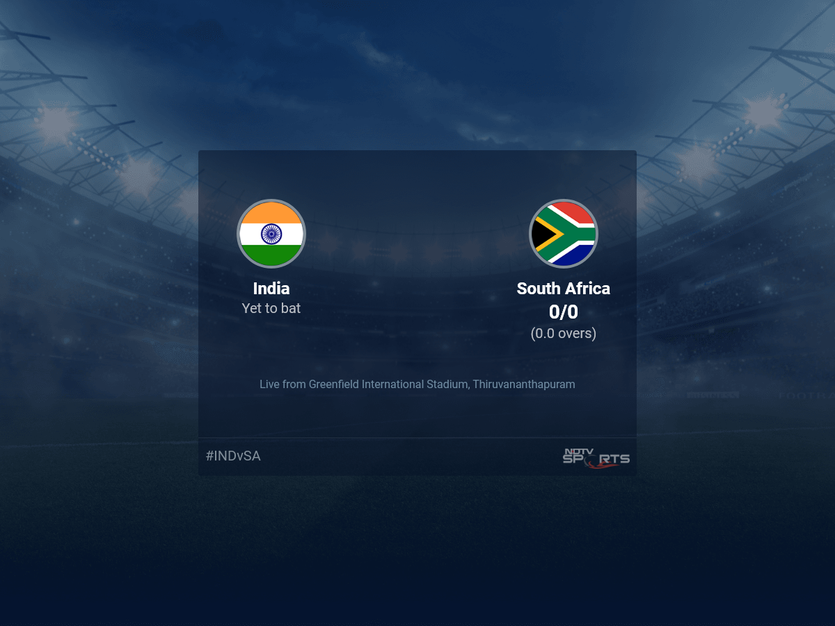 India vs South Africa Live Score Ball by Ball, India vs South Africa 2022/23 Live Cricket Score Of Today's Match on NDTV Sports