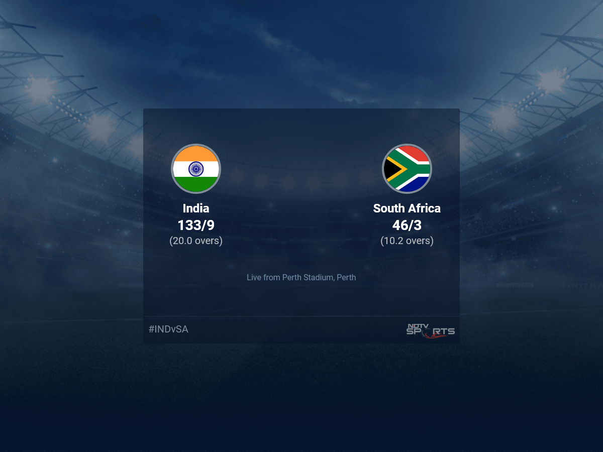 India vs South Africa live score over Super 12
