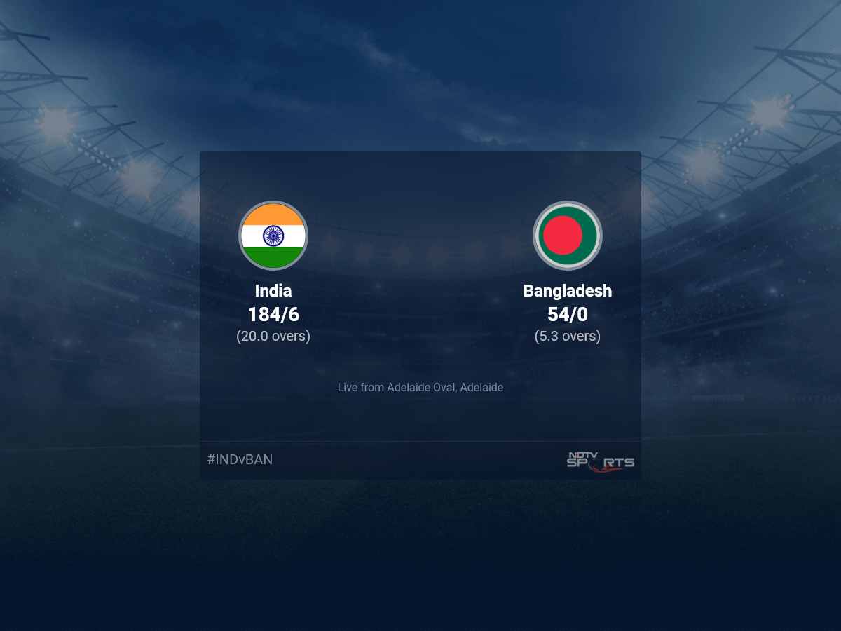 India vs Bangladesh: ICC T20 World Cup 2022 Live Cricket Score, Live Score Of Today's Match on NDTV Sports