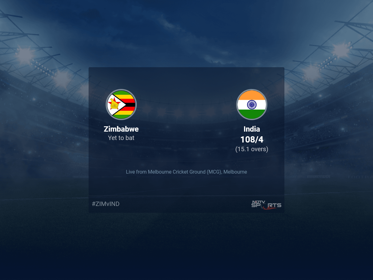 Zimbabwe vs India live score over Super 12