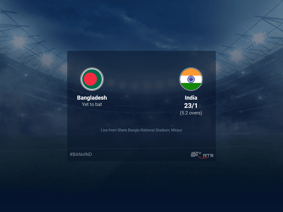 Bangladesh vs India live score over 1st ODI ODI 1 5 updates