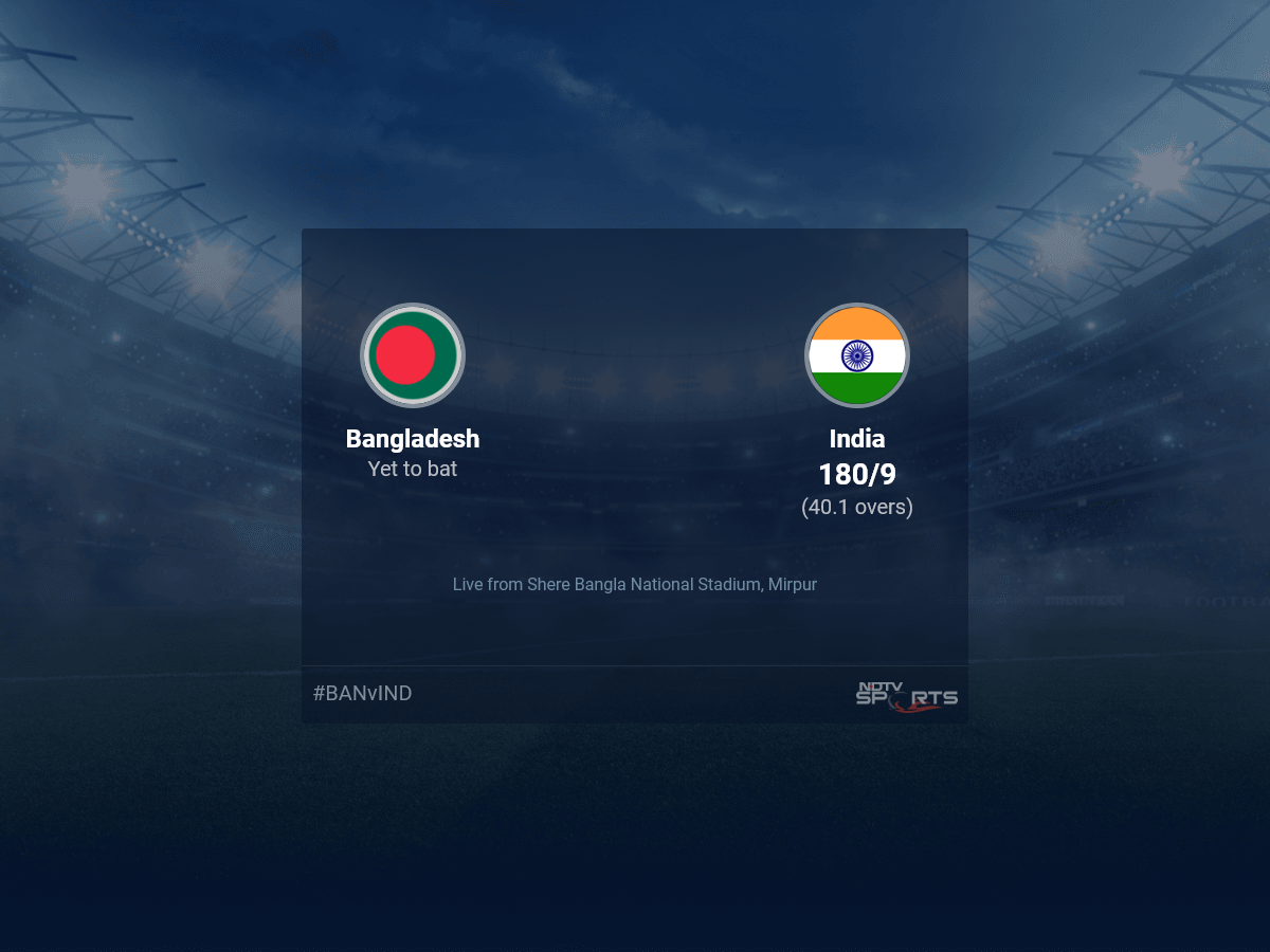 Bangladesh vs India stay rating over 1st ODI ODI 36 40 updates | Cricket Information