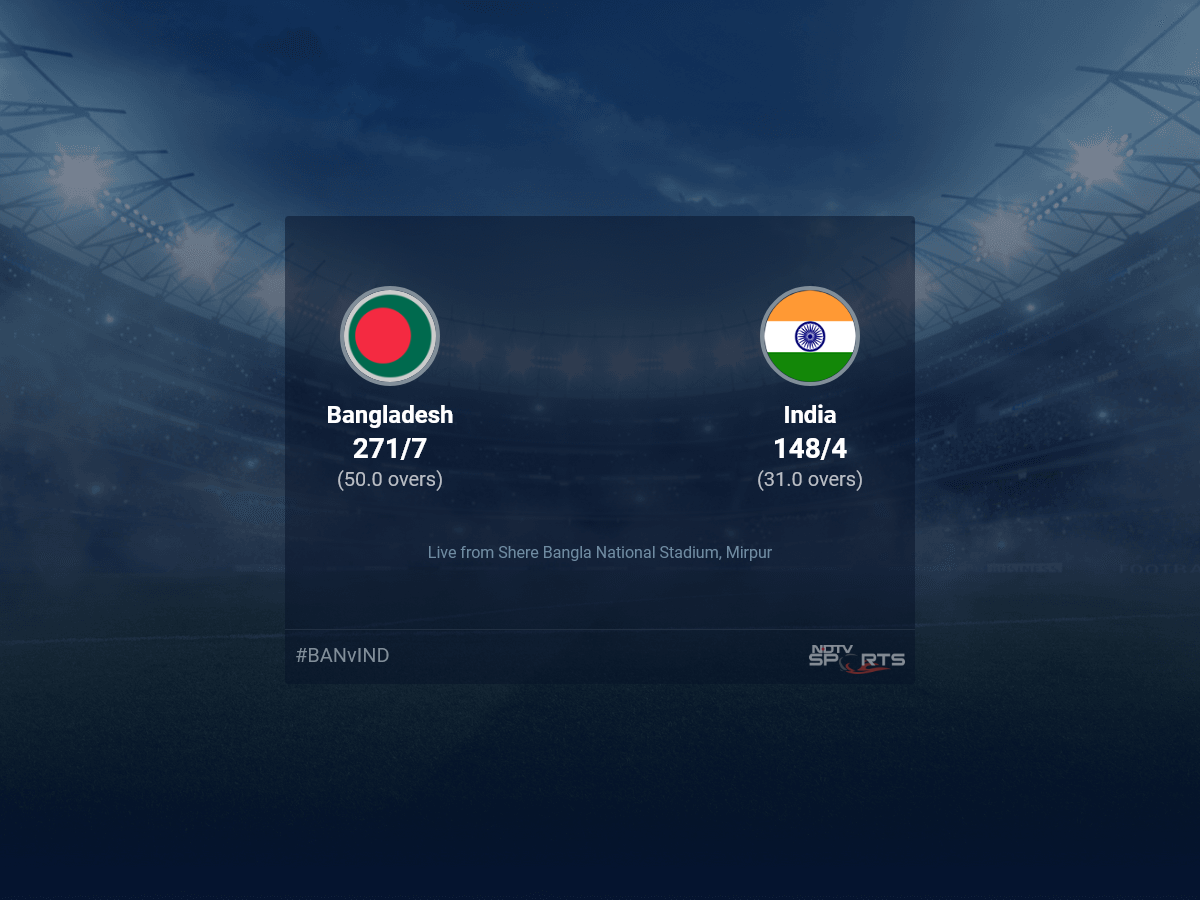 Bangladesh vs India Live Score Ball by Ball, Bangladesh vs India, 2022/23 Live Cricket Score Of Today's Match on NDTV Sports