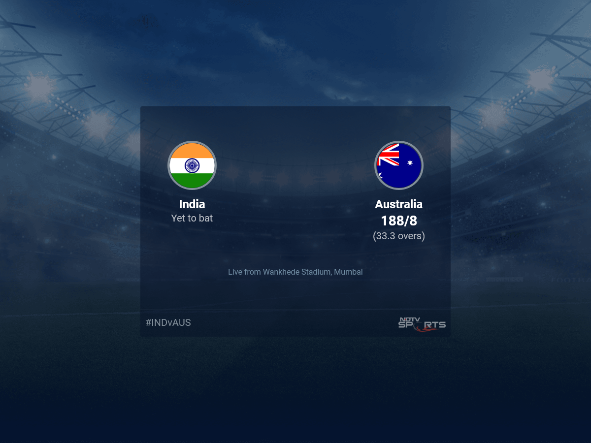 भारत बनाम ऑस्ट्रेलिया पहले एकदिवसीय मैच का लाइव स्कोर 31 35 अपडेट |  क्रिकेट खबर