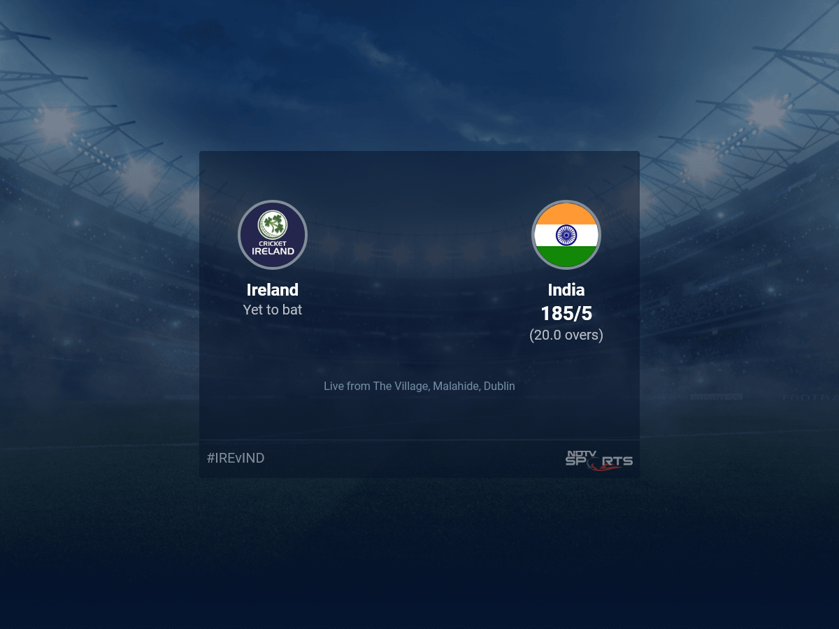 Ireland vs India live score over 2nd T20I T20 16 20 updates Cricket News
