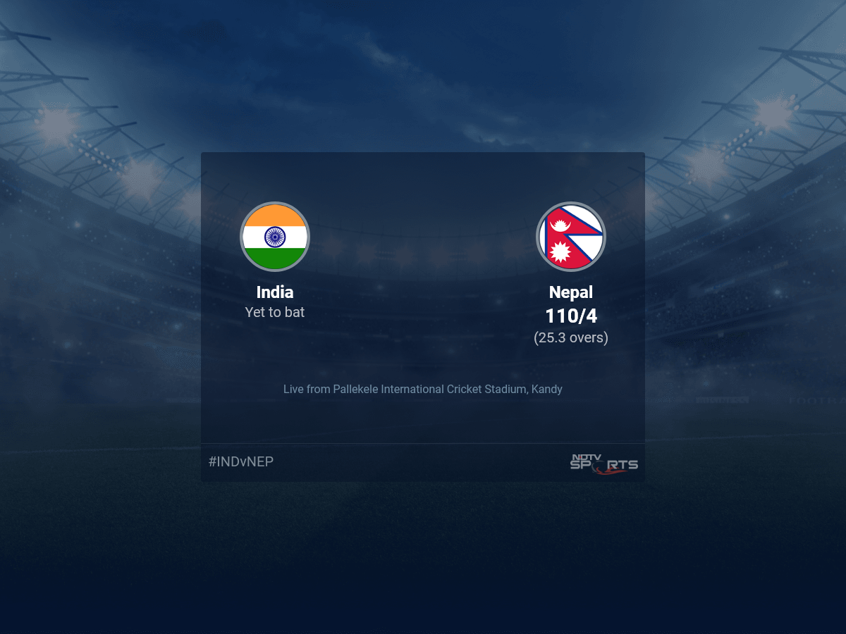 India vs Nepal live score over Match 5 ODI 21 25 updates
