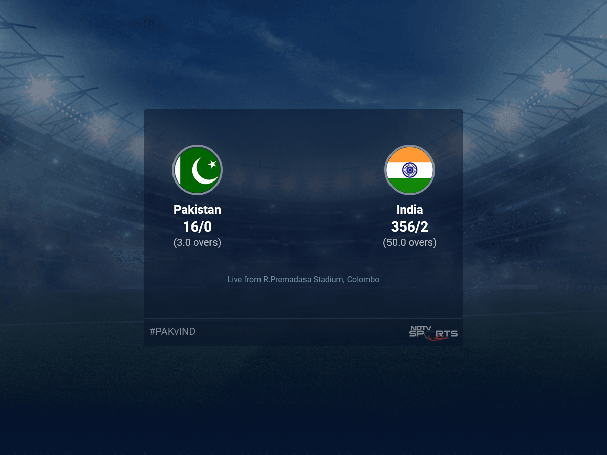 Pakistan vs India live score over Super Four – Match 3 ODI 1 5 updates Pakistan vs India live score over Super Four – Match 3 ODI 1 5 updates