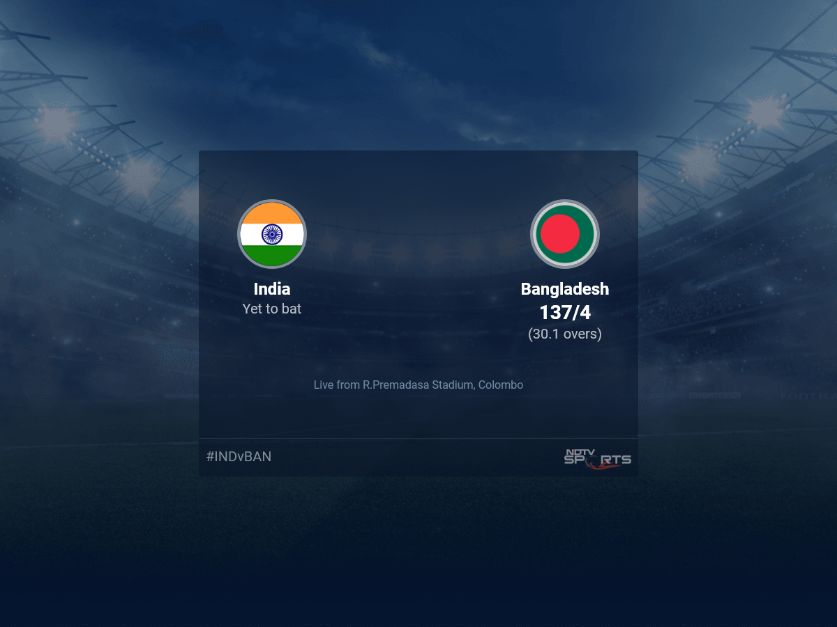 India vs Bangladesh live score over Super Four