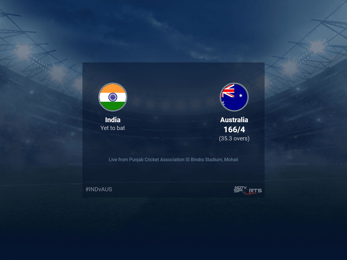 India vs Australia live score over 1st ODI ODI 31 35 updates | Cricket News