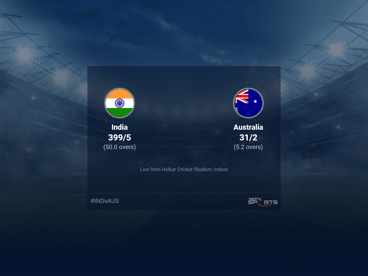 India vs Australia live score over 2nd ODI ODI 1 5 updates Cricket News