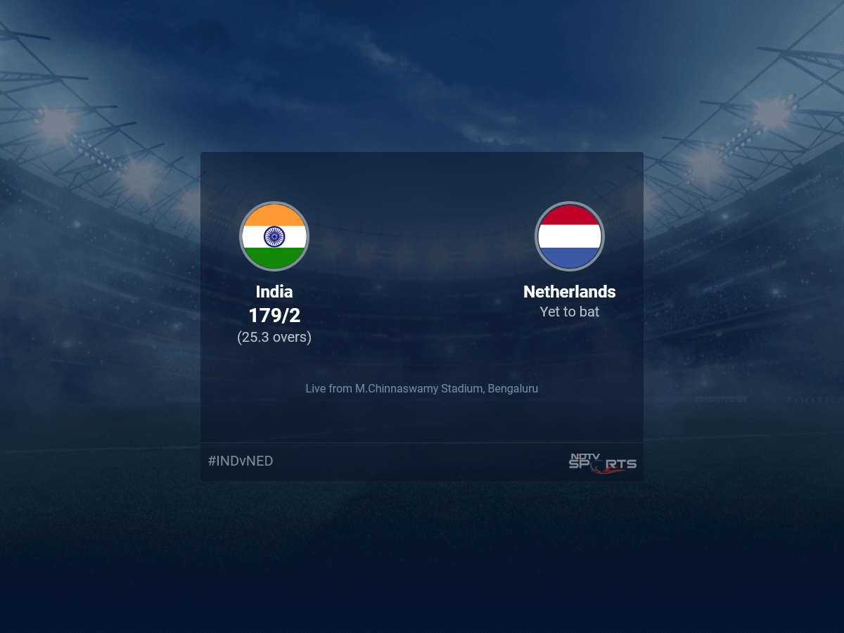 India vs Netherlands: World Cup 2023 Live Cricket Score, Live Score Of Todays Match on NDTV Sports