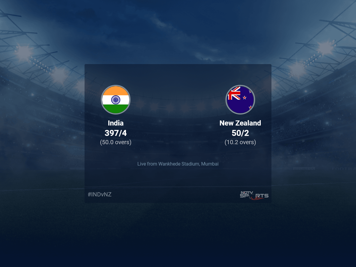 India Vs New Zealand Live Score Over 1st Semi-Final ODI 6 10 Updates ...