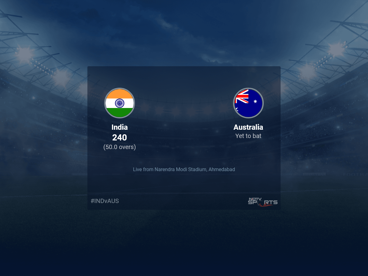 India vs Australia Live Score Ball by Ball, World Cup 2023 Live Cricket Score Of Todays Match on NDTV Sports