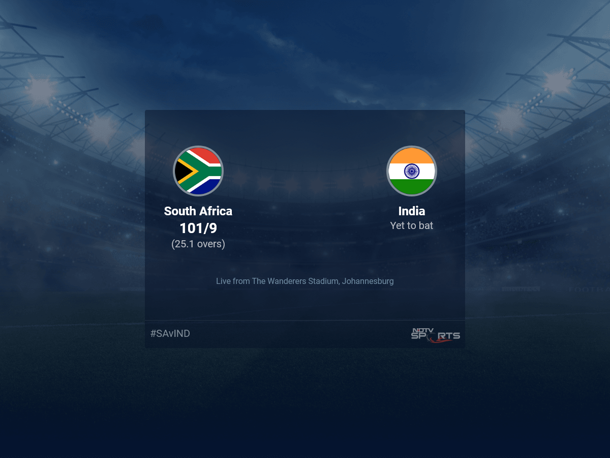 South Africa vs India live score over 1st ODI ODI 21 25 updates