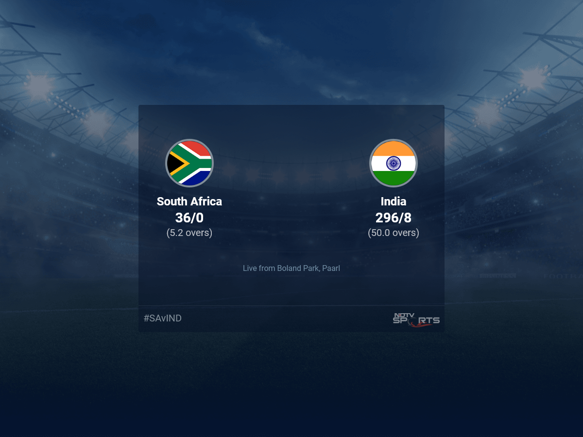 South Africa vs India live score over 3rd ODI ODI 1 5 updates