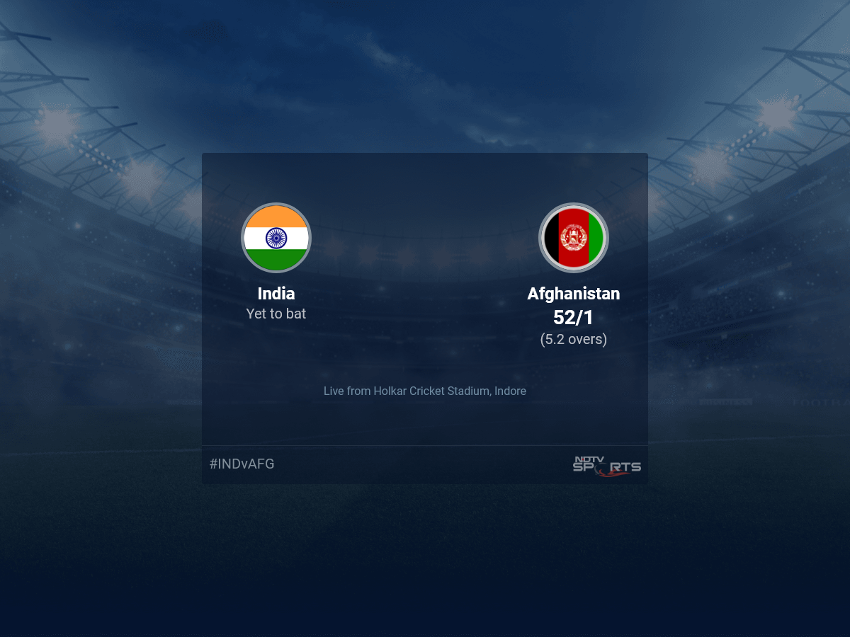 India vs Afghanistan Live Score Ball by Ball, India vs Afghanistan, 2024 Live Cricket Score Of Today's Match on NDTV Sports