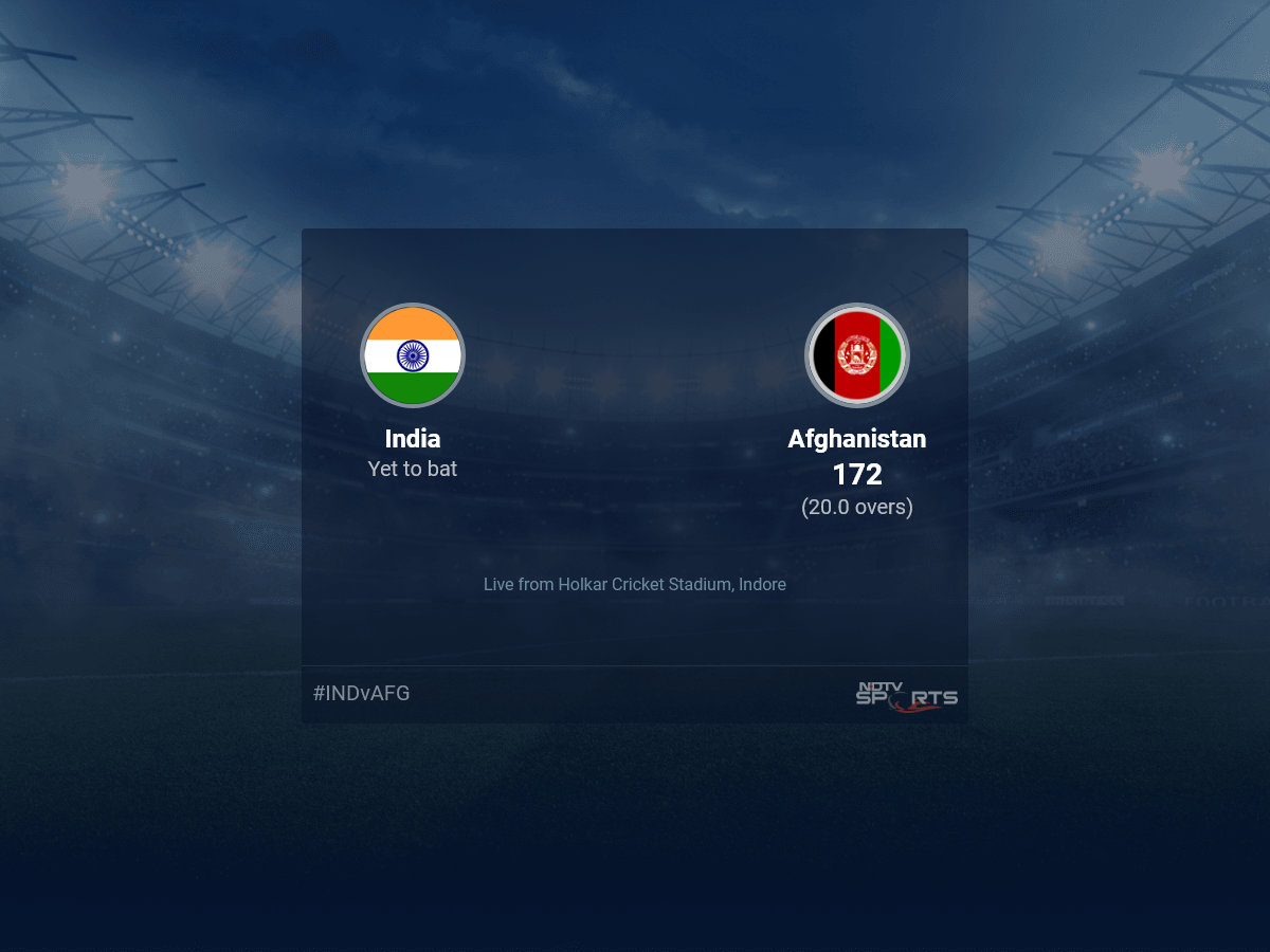India vs Afghanistan Live Score Ball by Ball, India vs Afghanistan, 2024 Live Cricket Score Of Today's Match on NDTV Sports