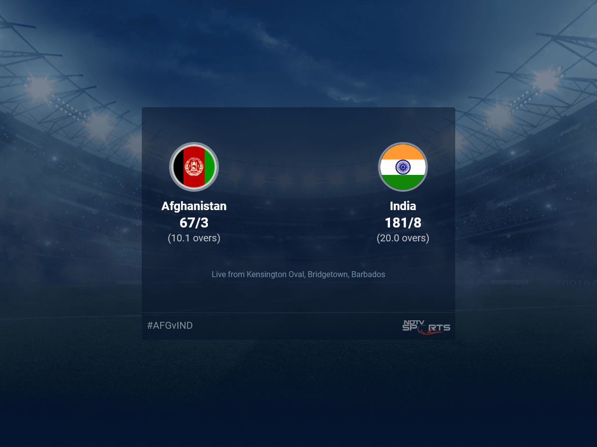 Afghanistan vs India Live Score Ball by Ball, T20 World Cup 2024 Live Cricket Score Of Today's Match on NDTV Sports