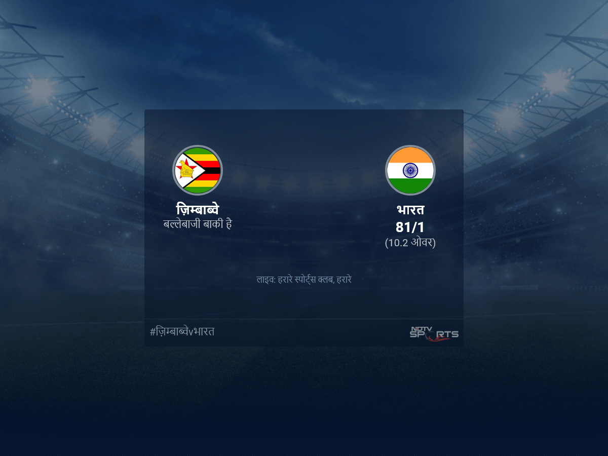 India vs Zimbabwe Live Score, Over 6 to 10 Latest Cricket Score Updates