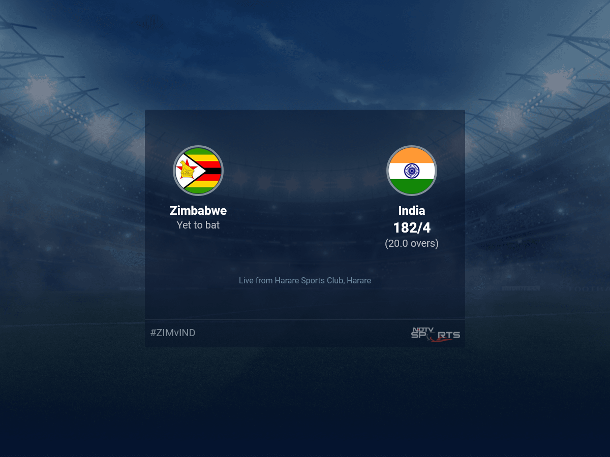 Zimbabwe vs India Live Score Ball by Ball, Zimbabwe vs India 2024 Live Cricket Score Of Today's Match on NDTV Sports